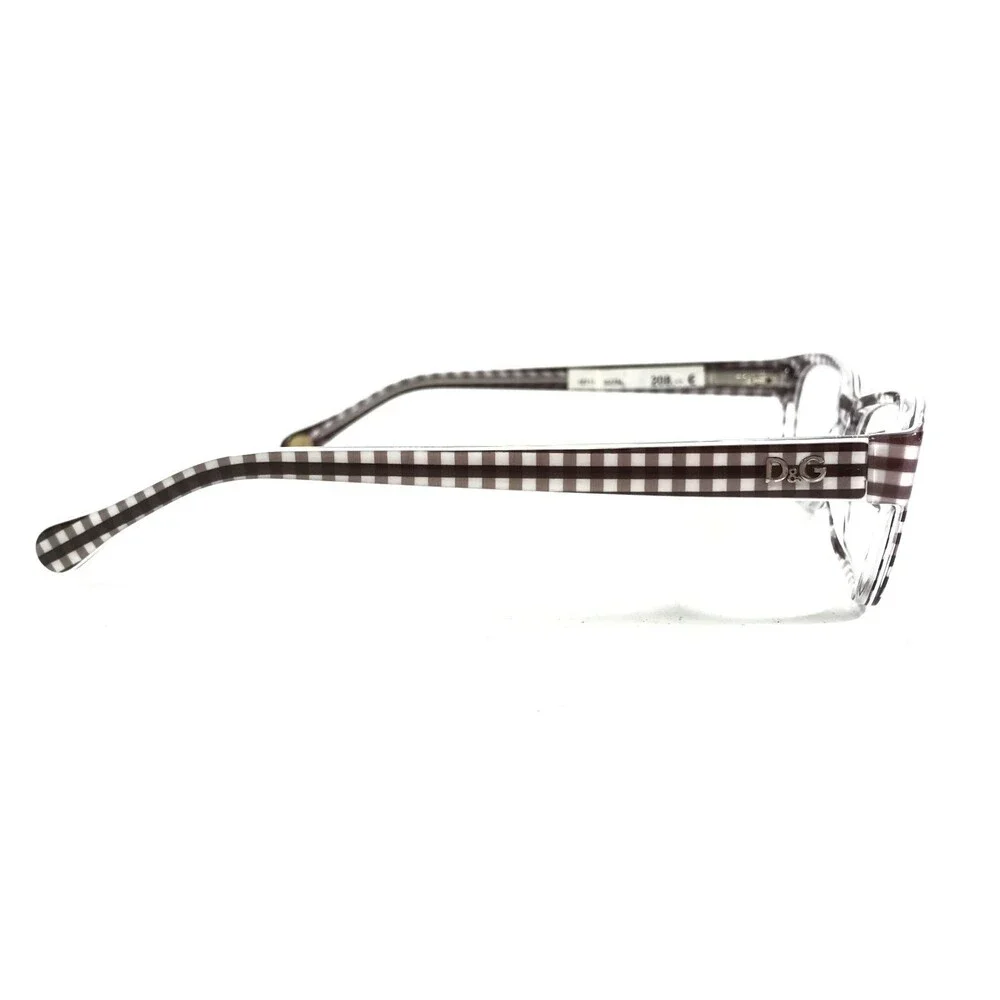 Dolce & Gabbana D&G1216 1882 Eyeglasses Frames Brown White Checkered 52-16-135